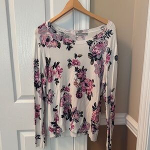 Daniel Rainn Pink and Black Floral Blouse